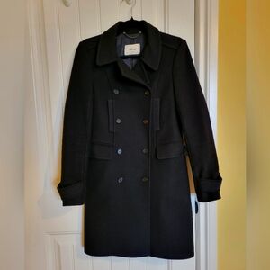 Wilfred Pea Coat, Black, XS